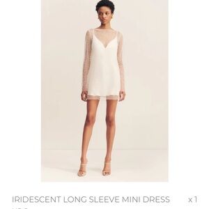 Iridescent Long Sleeve Mini Dress